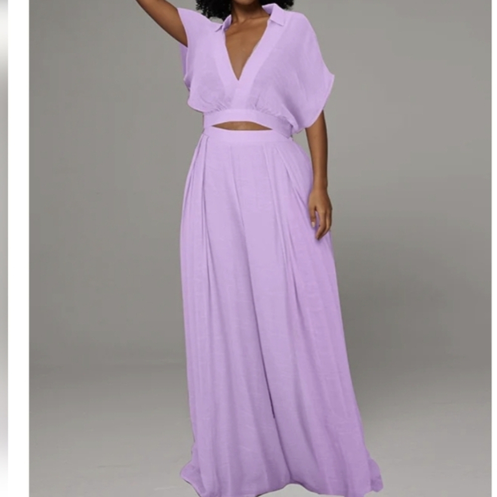 Lavender 2 Piece Pant Set